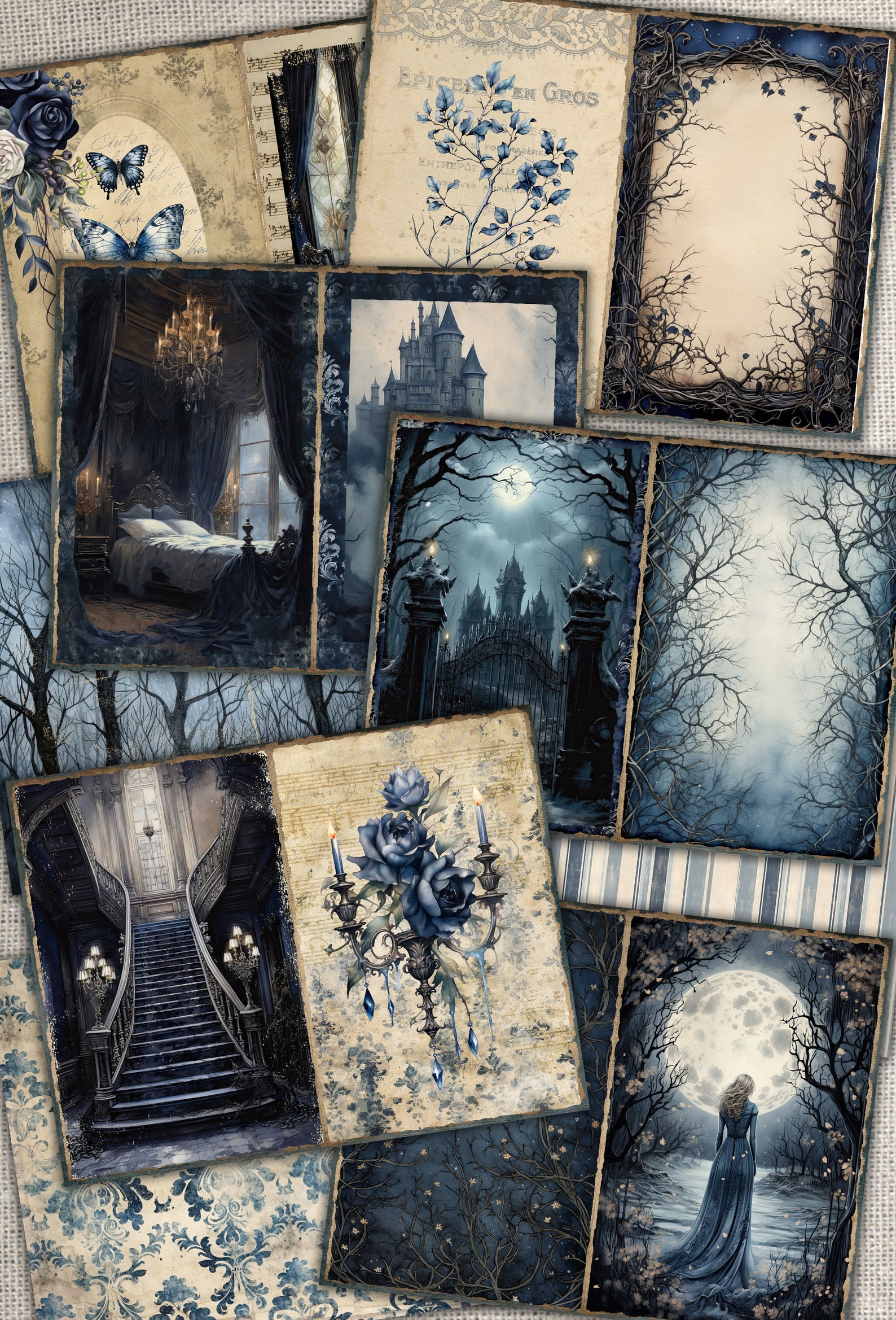 Wraithwood Manor Junk Journal Printable Kit Gothic Digital Download ...