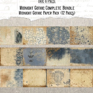 Midnight Gothic Printable Junk Journal Bundle Digital Download Ephemera ...