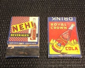 Lot of 2 matchbooks Royal Crown Cola and Nehi Beverages