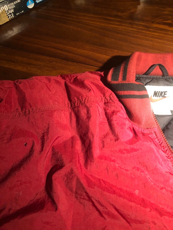 Nike Puffy Jacket Vintage Large Maroon - image 3