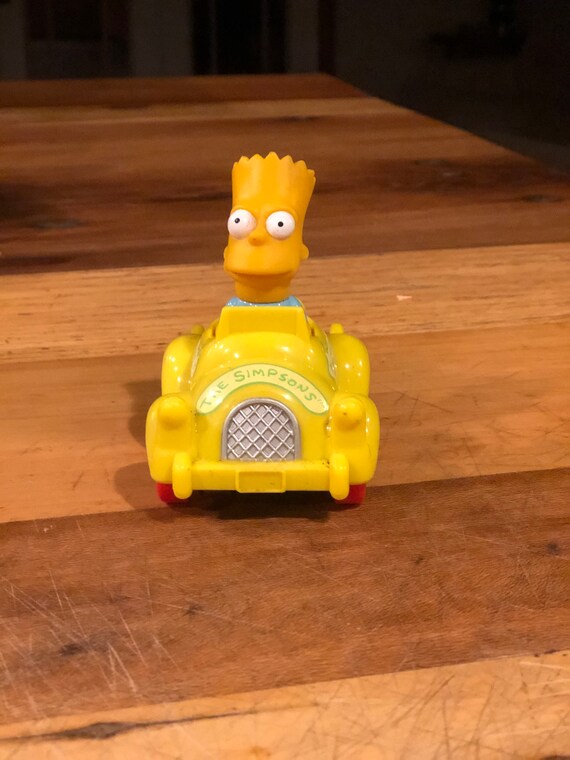 Bart Simpson Figure Driving Car 1990 the Simpsons Toy Etsy