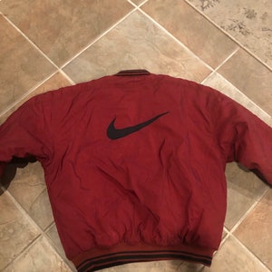 Nike Puffy Jacket Vintage Large Maroon image 1