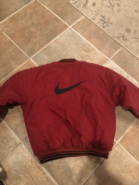 Nike Puffy Jacket Vintage Large Maroon - image 1