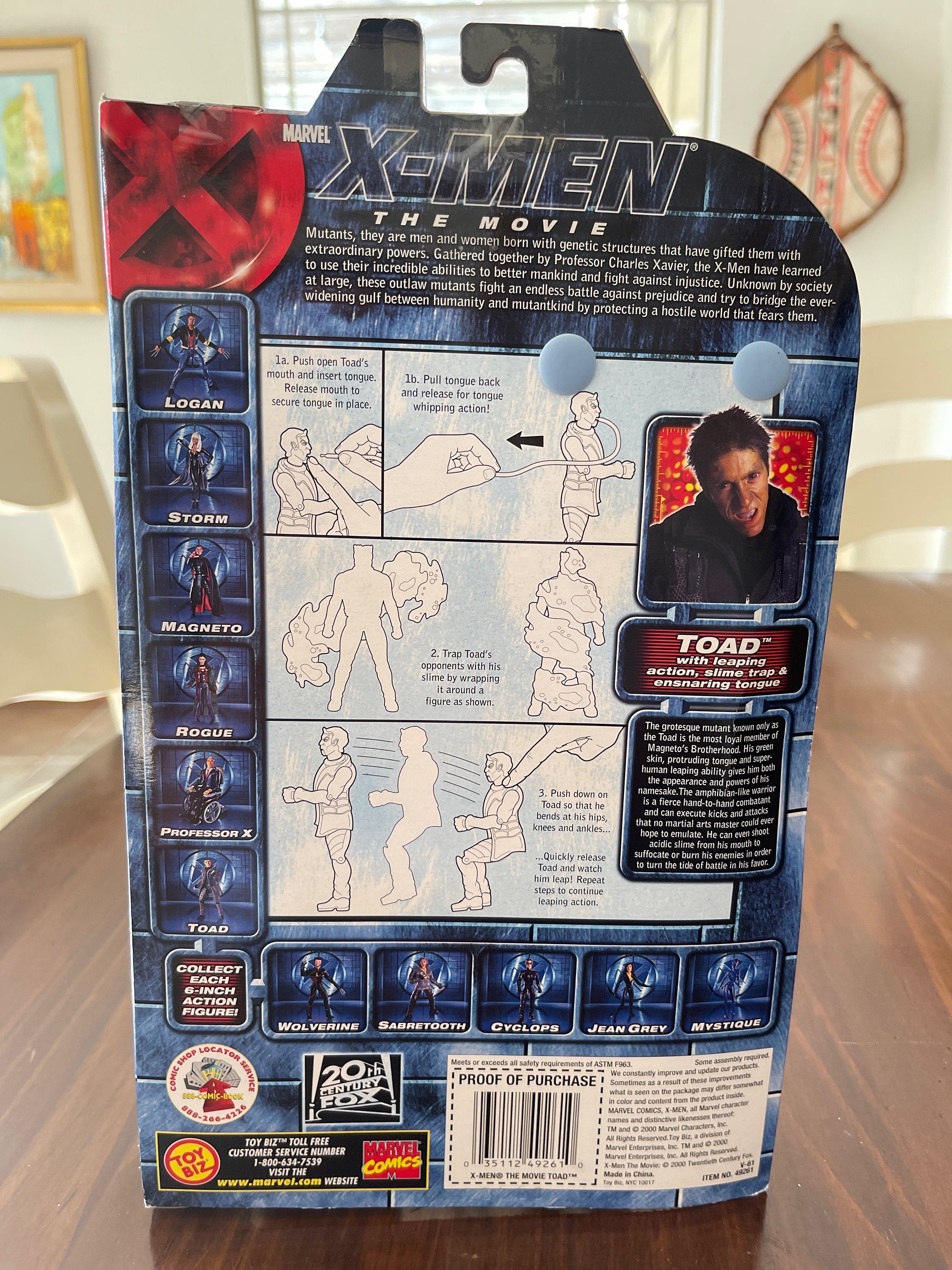 Toad Action Figure X-men the Movie Ray Park Toy Biz 2000 MOC - Etsy