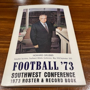 1973 SWC Football Roster & Record book media guide Southwest Conference