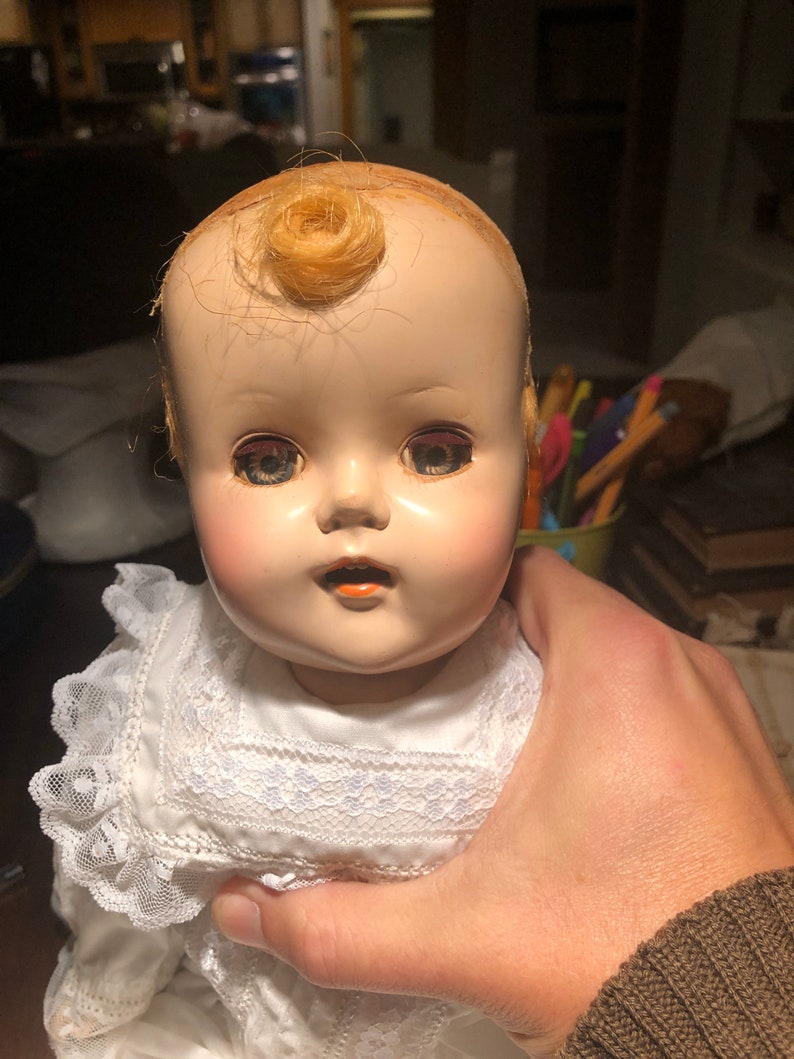 Antique 20 sleeper doll image 1