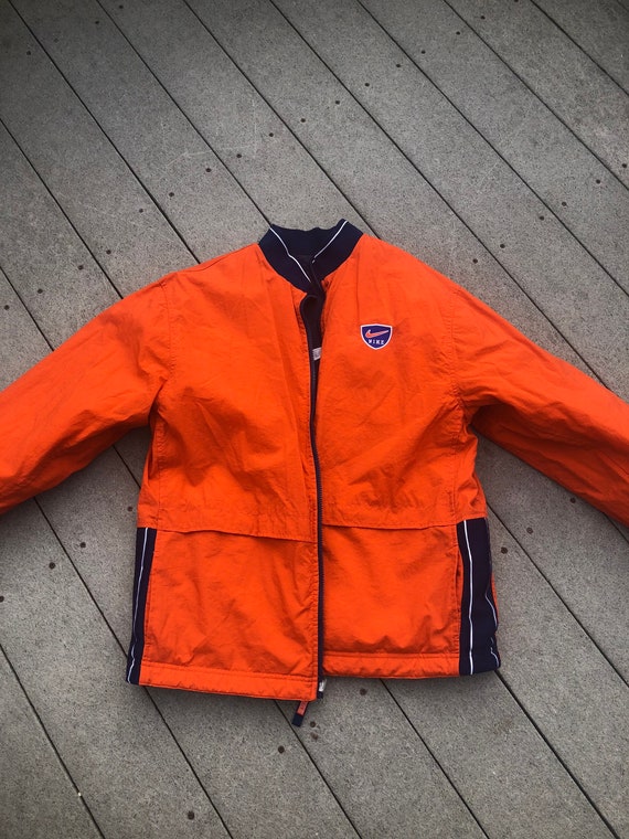 NIKE reversible vintage jacket orange and navy