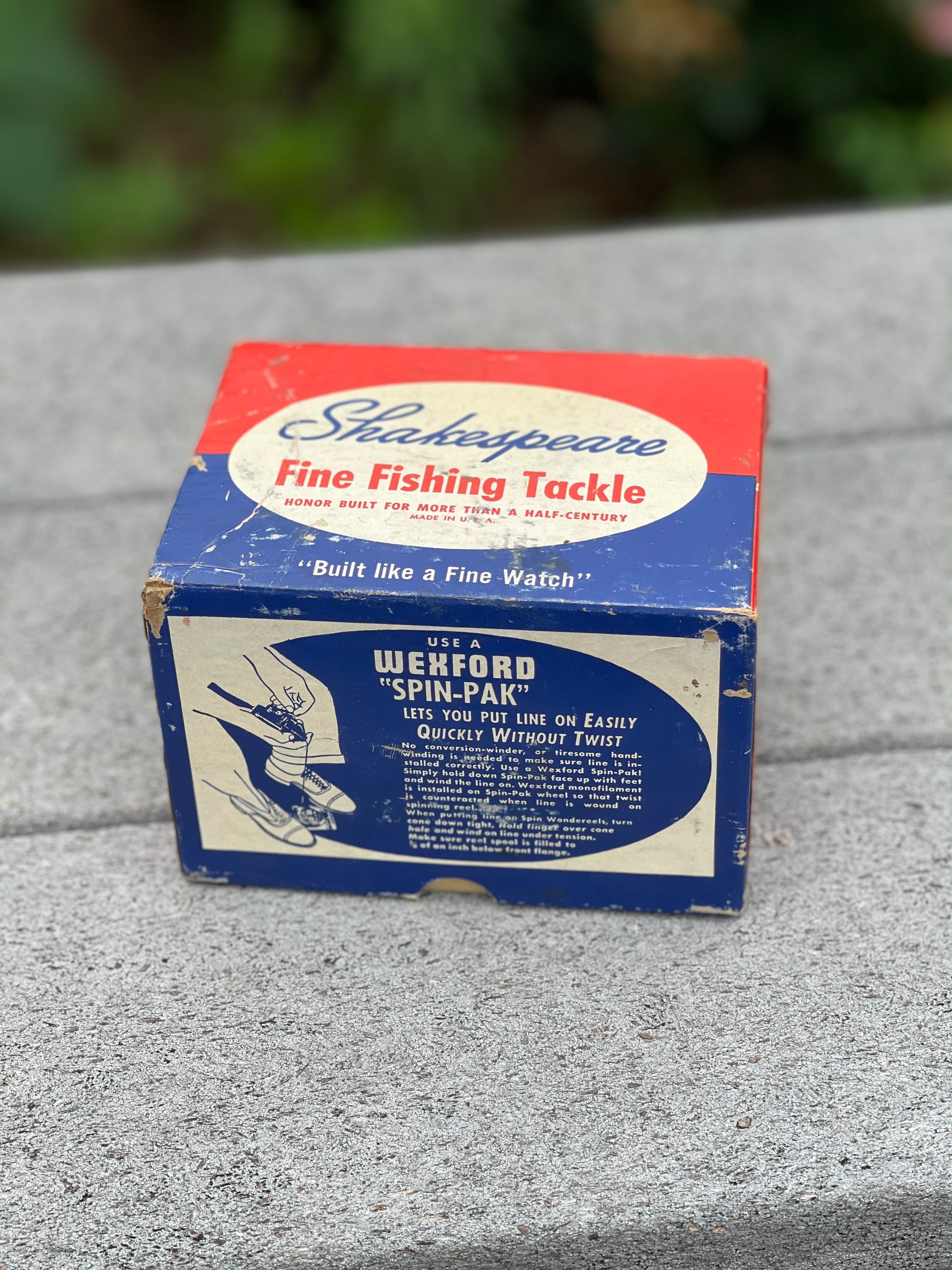 Vintage Shakespeare Empty Fishing Reel Box 1950s With Instructions