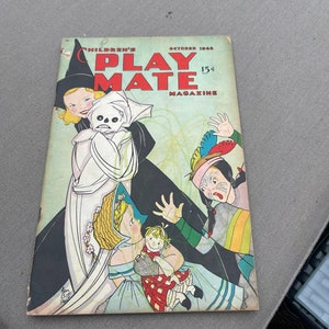 1948 October Vintage Halloween cover Children’s Play Mate Magazine