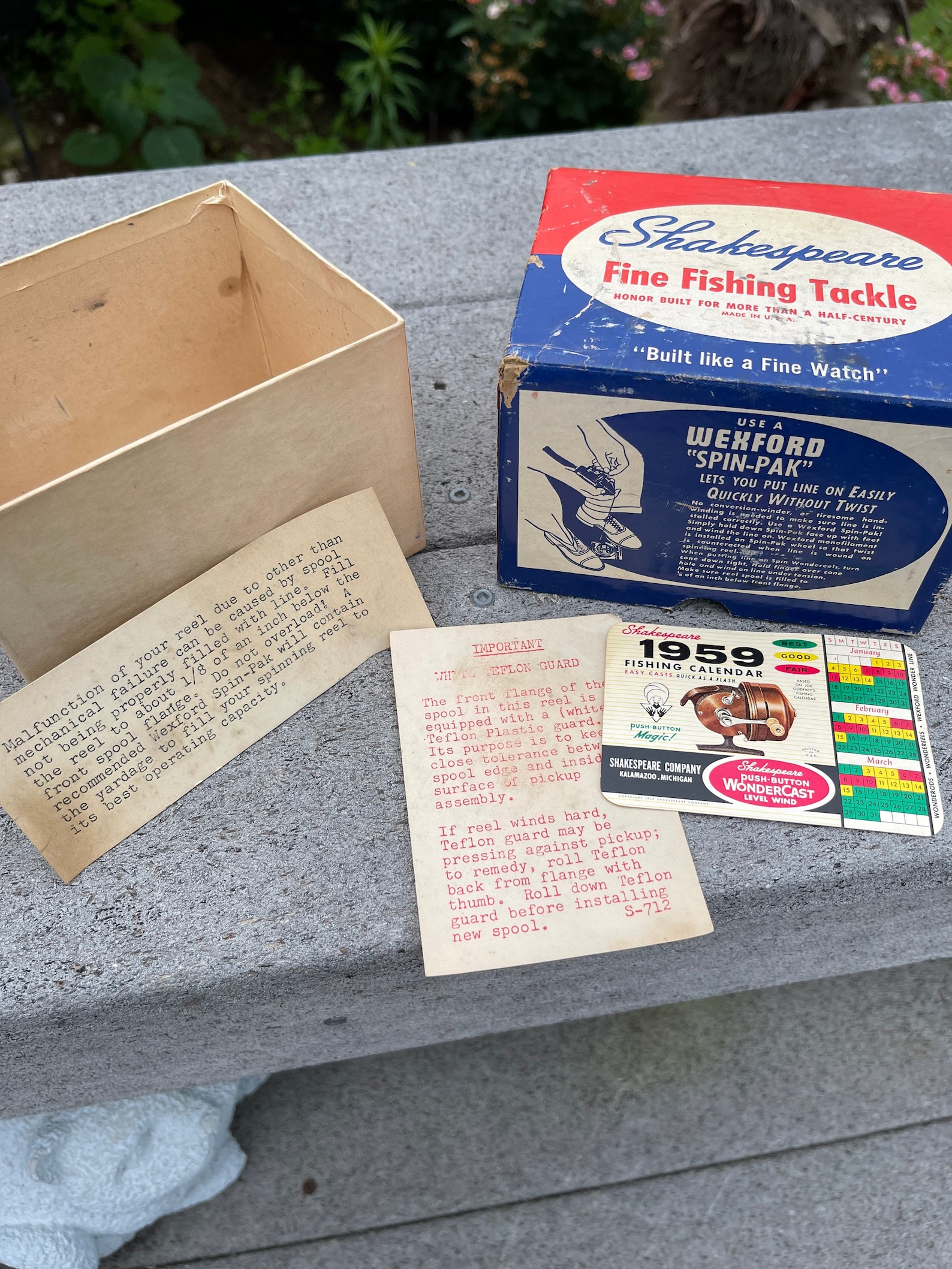 Vintage Shakespeare Empty Fishing Reel Box 1950s With Etsy