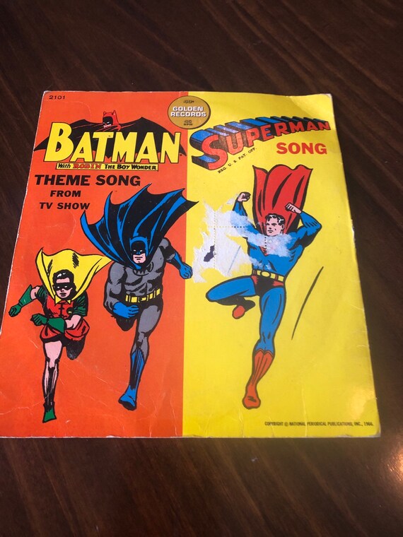 1966 Batman and Superman Theme Song 45 Vinyl Record Golden - Etsy New  Zealand