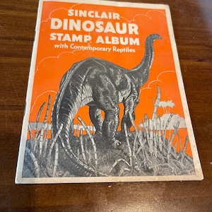 1935 Sinclair Oil Dinosaur Stamp Album w stamps