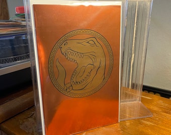 Mighty Morphin Power Rangers Darkest Hour 115 Red Ranger Virgin Foil cover variant  NM Megazoid Coin Megacon exclusive T Rex