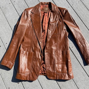 Vintage brown Golden State Leather Fasions jacket size 38