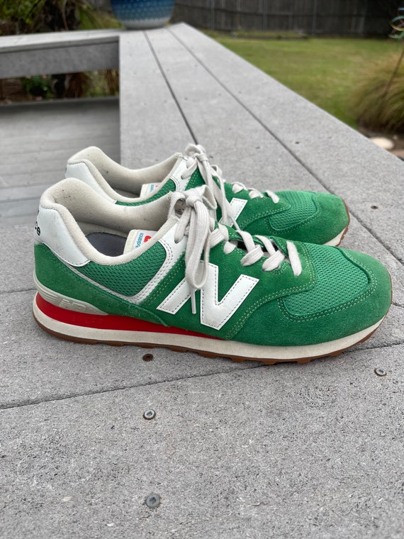 Mens New Balance 9.5 574 Classic Varsity Green Vel