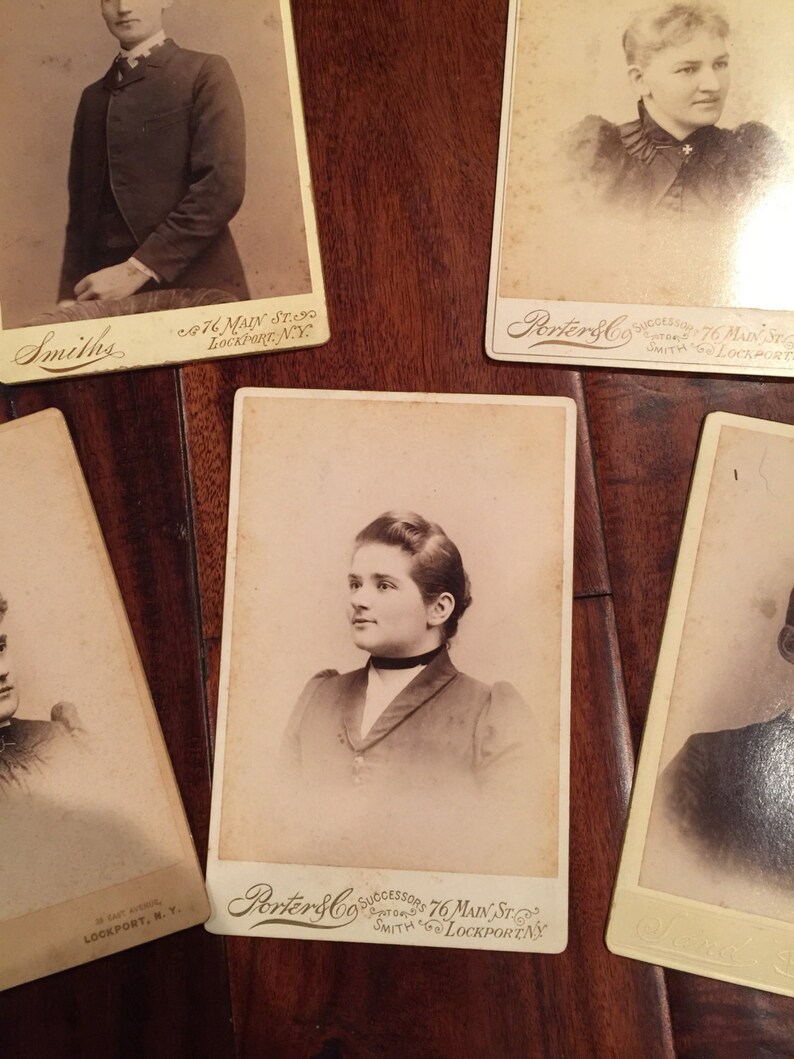 Lot of 7 Cabinet Cards Lockport New York | Etsy