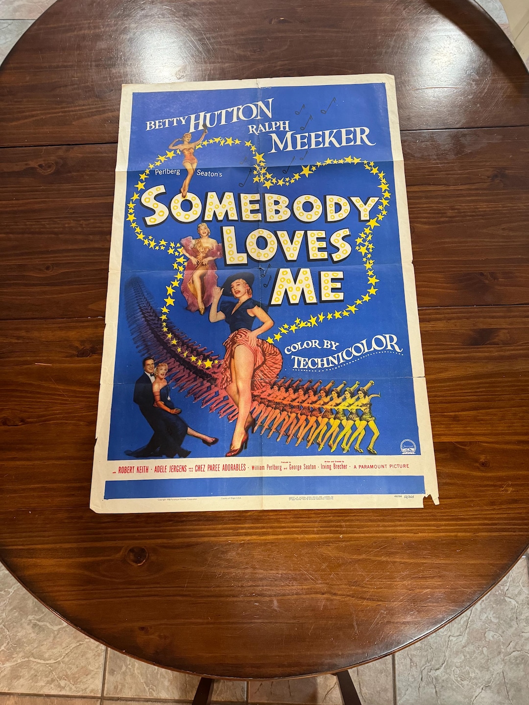 Somebody Loves Me 1952 Original Movie Poster Betty Hutton 27x41 - Etsy