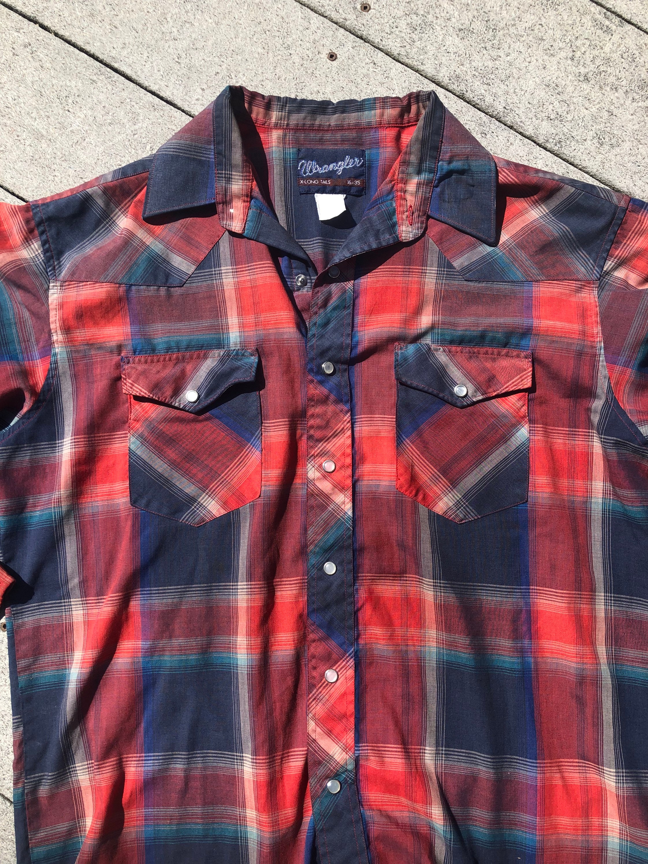 90s Wrangler Pearl Snap Button Shirt — Nothing New