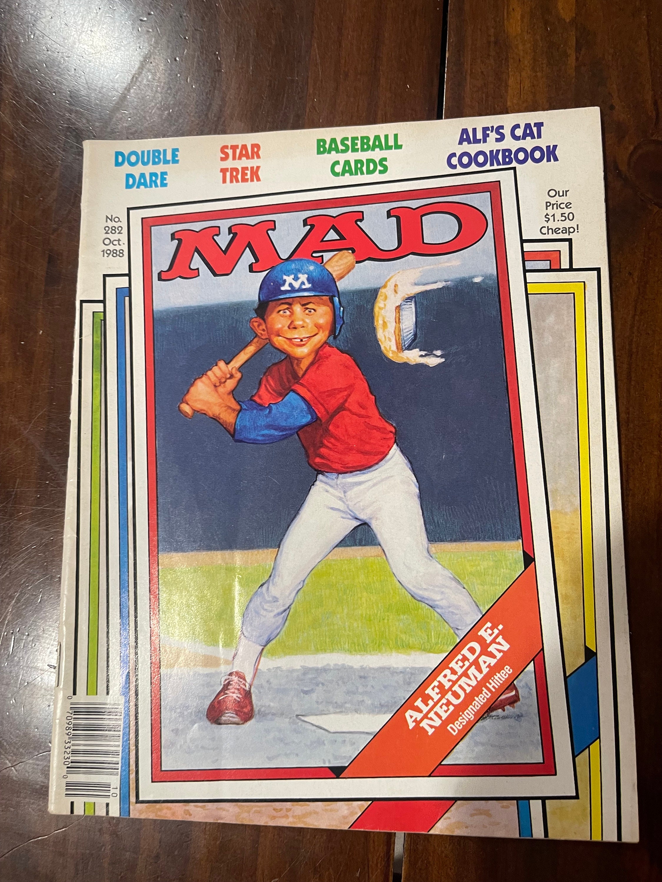 1988 October Mad Magazine Issue Alfred E . Neumann Baseball - Etsy
