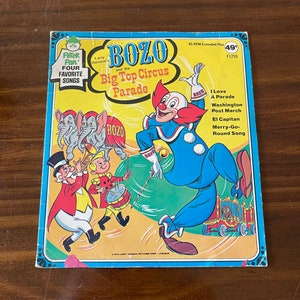 Bozo and the Big Top Circus Parade 45 record Mint condition