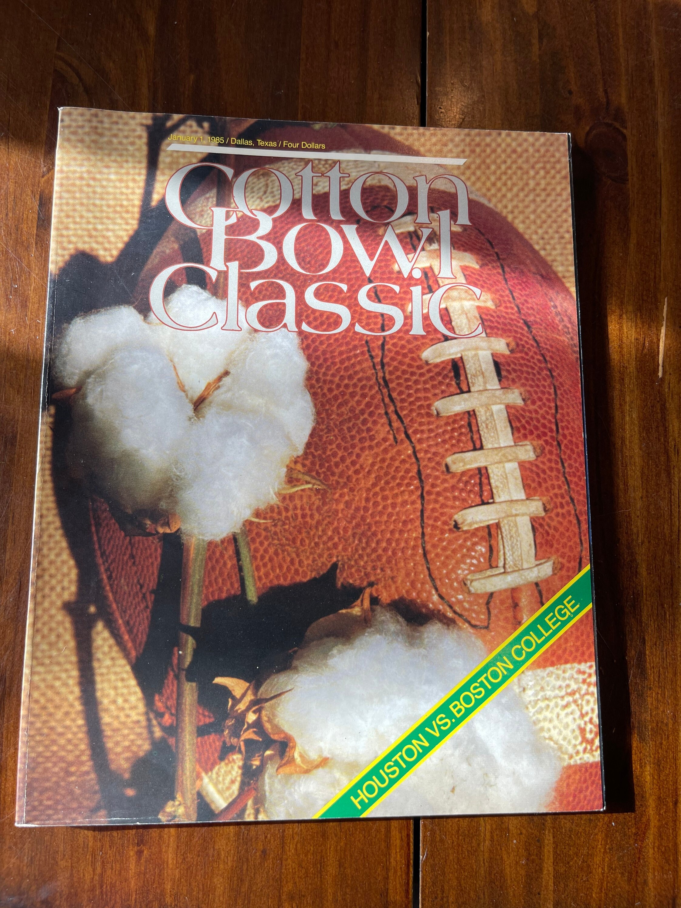 1985 Cotton Bowl Program Houston Vs Boston College Doug Flutie - Etsy
