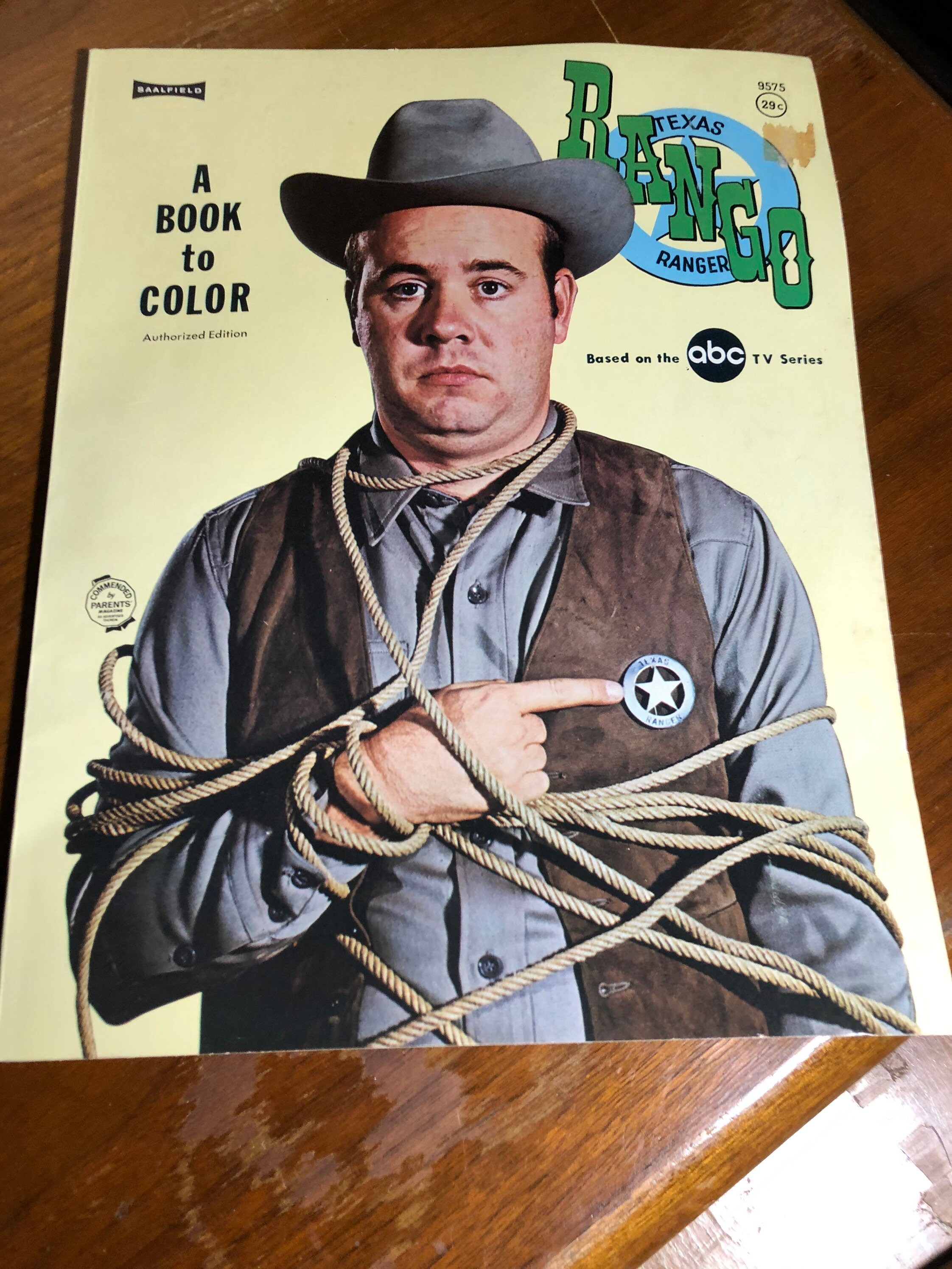 1967 Rango Texas Ranger Coloring Book Vintage Saalfield 