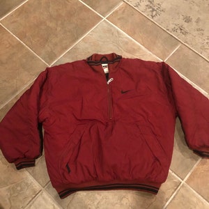 Nike Puffy Jacket Vintage Large Maroon image 2