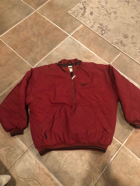 Nike Puffy Jacket Vintage Large Maroon - image 2