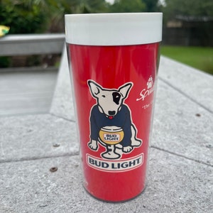 1980’s Spuds MacKenzie Bud Light insulated mug Thermo Serv