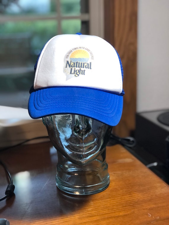Vintage Natural Light beer snapback trucker hat Ba
