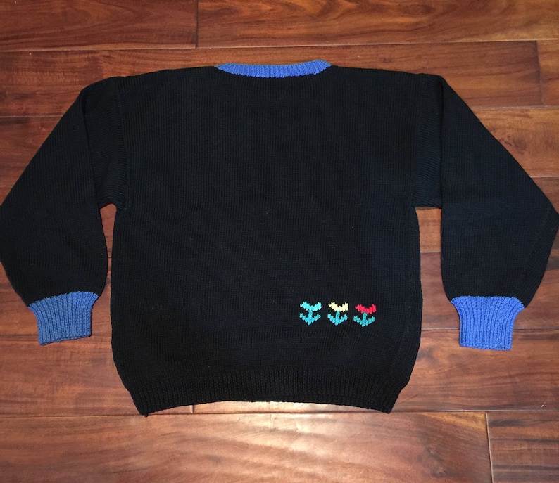 Berek New York M Sweater Hand Knit In Uruguay Black