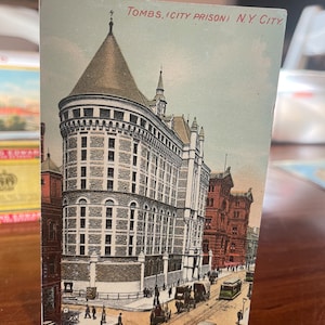 postcard Tombs city Prison New York City early 1900s