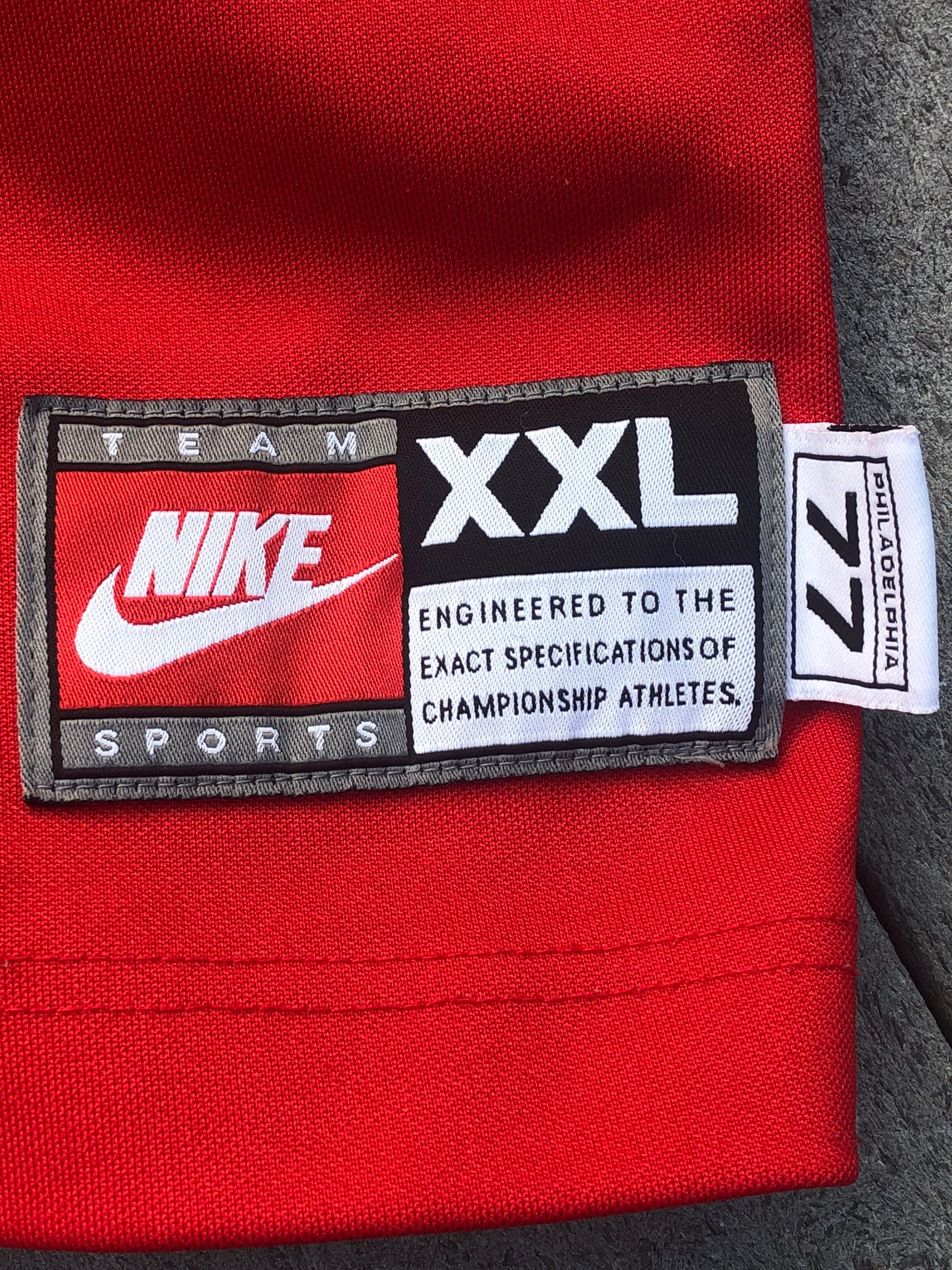 Red Adult Unisex used XXXL Nike Sixers Warm Up Jacket