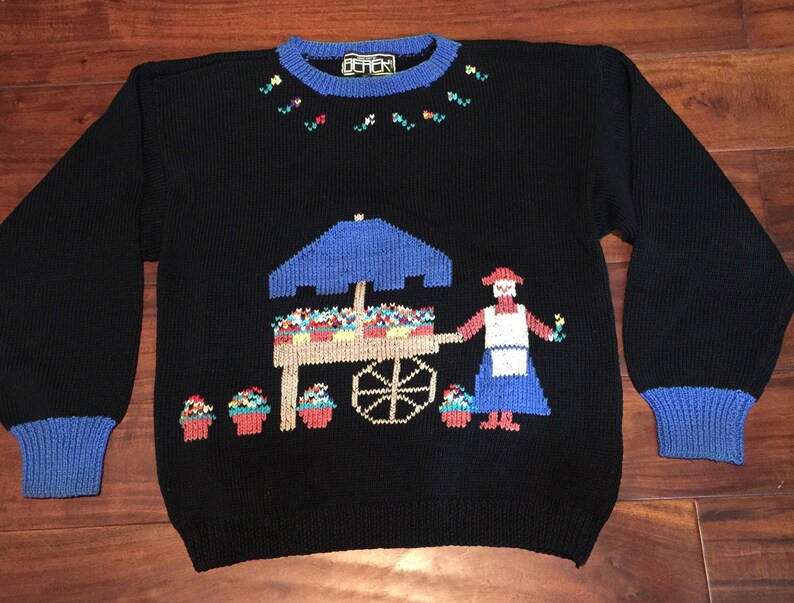 Berek New York M Sweater Hand Knit In Uruguay Black