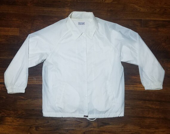 white nylon jacket
