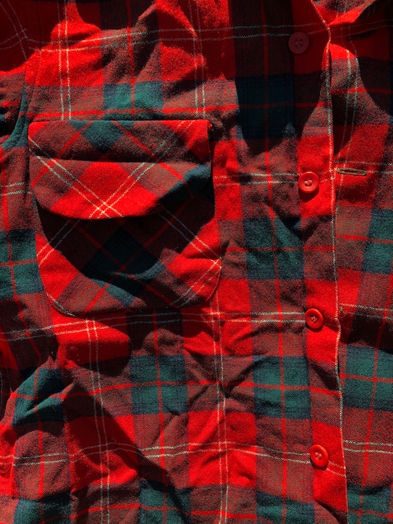 Pendleton 1950s wool medium red shirt vintage - image 3