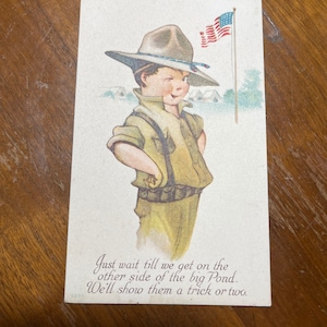 WW1 postcard patriotic United States We’ll show them a trick or two