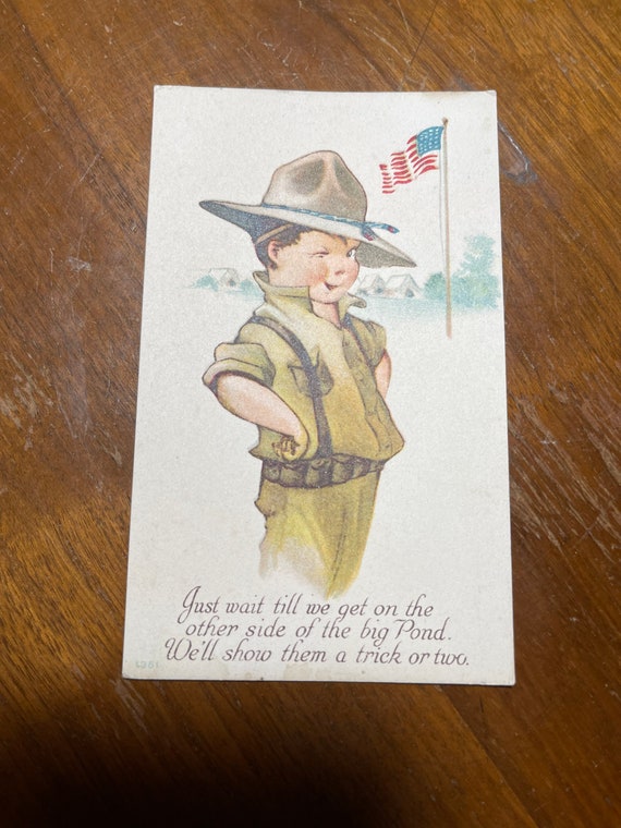Set of two WW2 USA patriotic postcards Set of two WW2 USA patriotic postcards