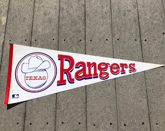 1970’s Texas Rangers pennant baseball full size 30” NOS