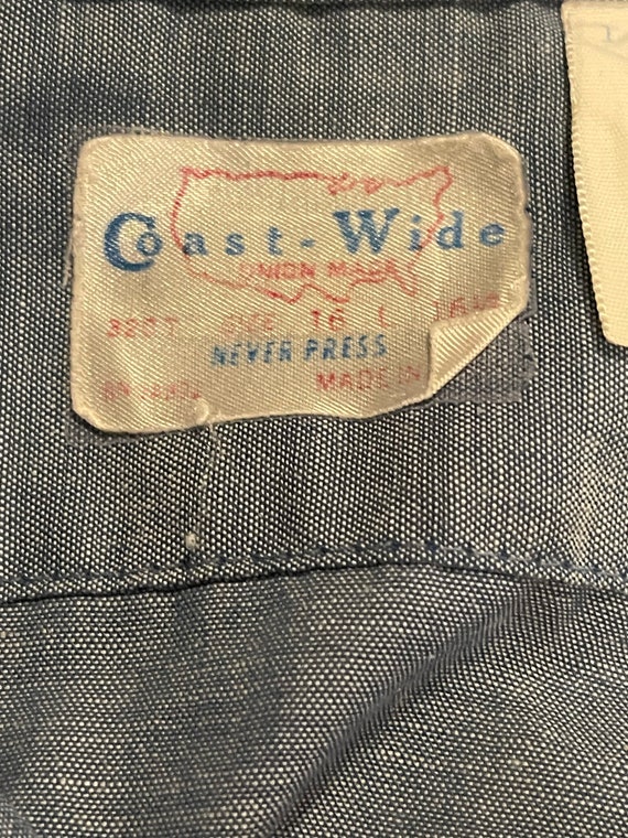 Vintage Great Wide chambray work shirt Large Tall… - image 3