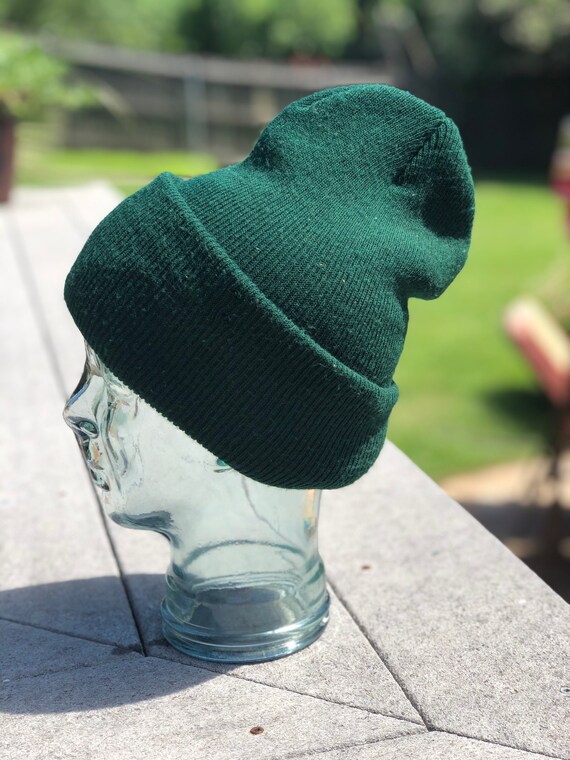 Knit Hat Forest Green Vintage Extra 