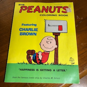 Peanuts coloring book Charlie Brown 1970 Saalfield vintage Snoopy