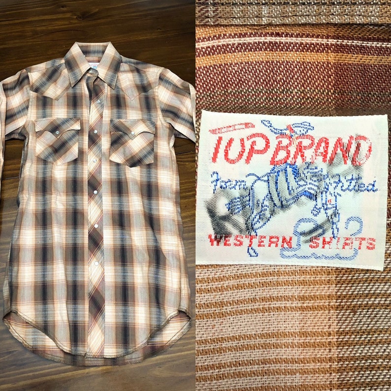 Vintage Wrangler denim pearl snap shirt 15 12-34 beauty