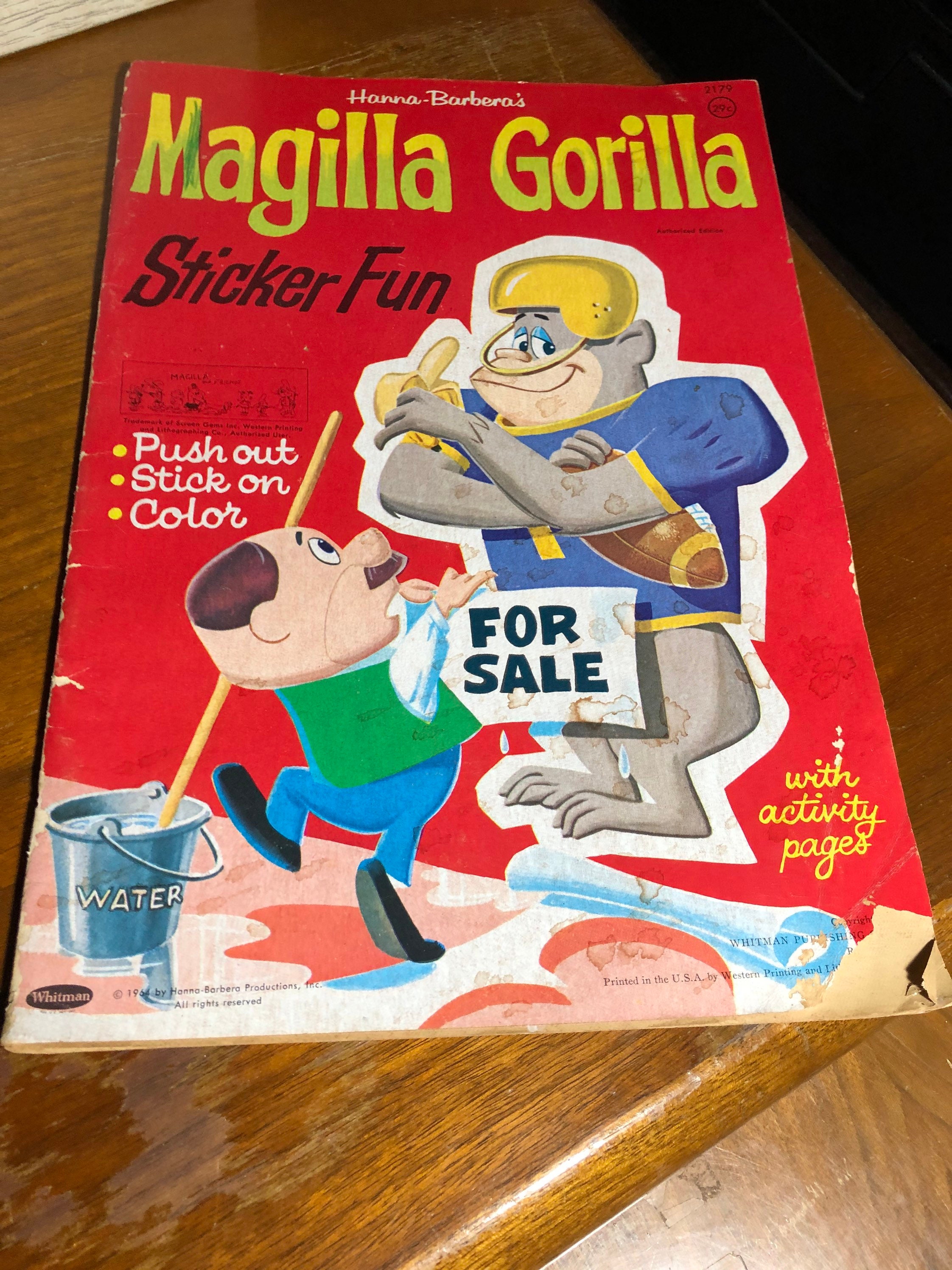 1964 Magilla Gorilla Sticker Coloring Book Used - Etsy UK