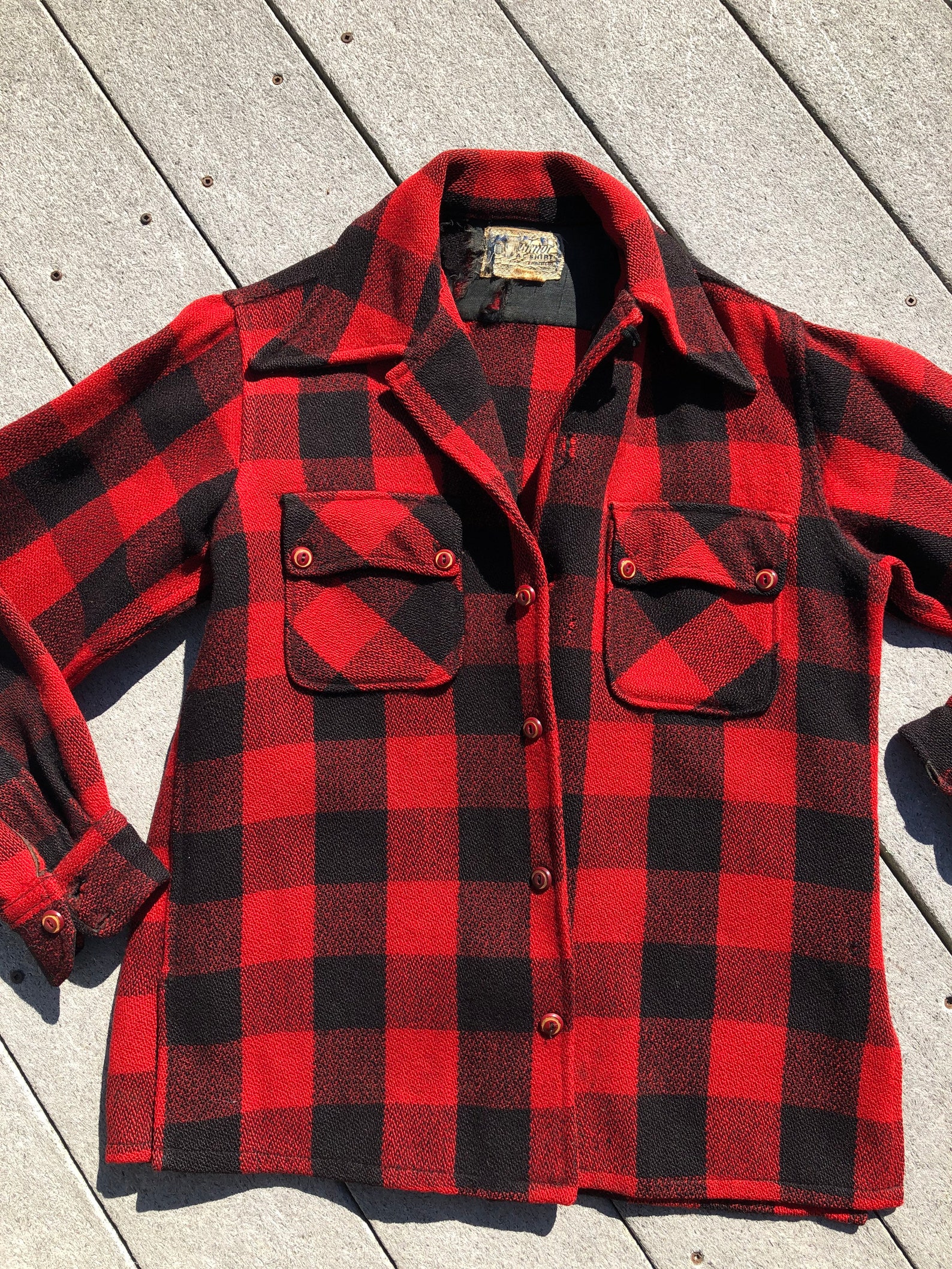 Vintage Julmor Wool Plaid Shirt Small Red Black Jac - Etsy UK