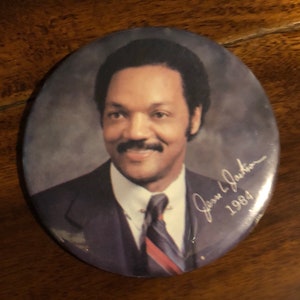 1984 Jessie Jackson campaign political button 3"