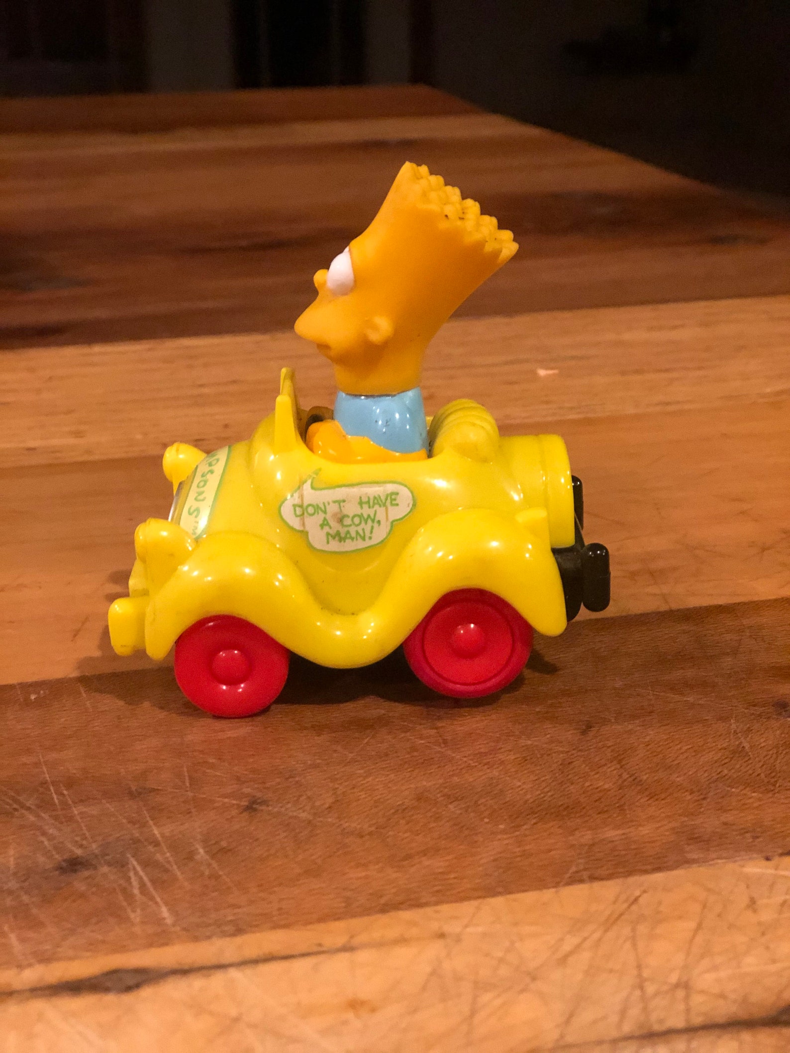 Bart Simpson Figure Driving Car 1990 the Simpsons Toy Etsy