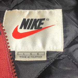 Nike Puffy Jacket Vintage Large Maroon image 4