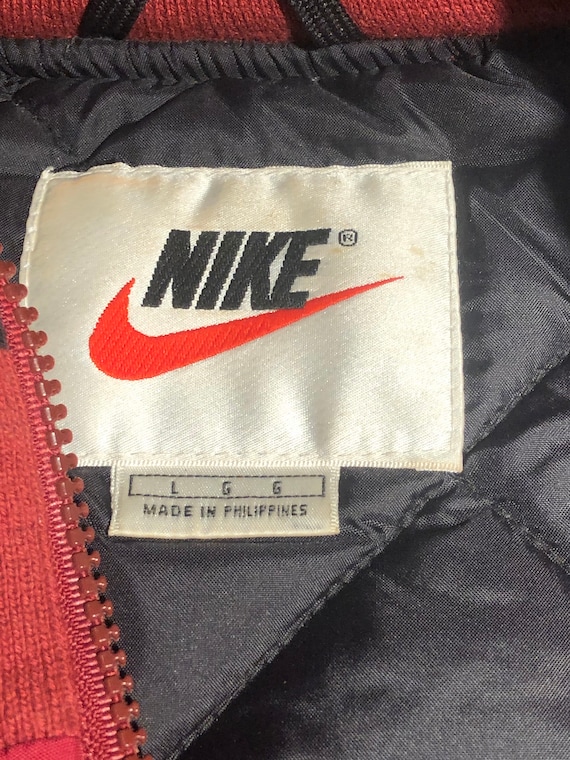 Nike Puffy Jacket Vintage Large Maroon - image 4