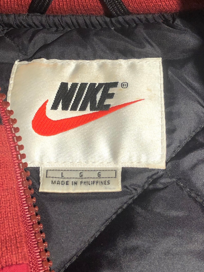 Nike Puffy Jacket Vintage Large Maroon image 4